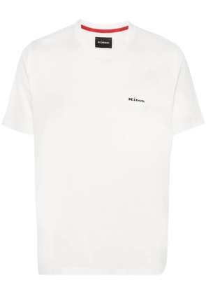 Kiton embroidered-logo cotton T-shirt - White