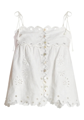 FARM Rio cut-out detail top - White