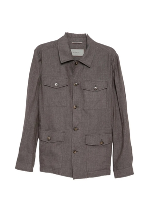 Canali flap pockets shirt jacket - Brown