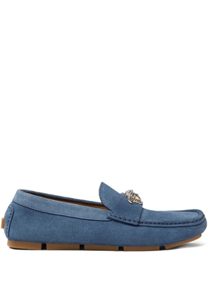 Versace La Medusa suede loafers - Blue