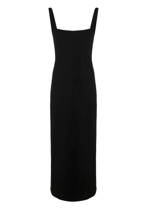 Helmut Lang cut-out sweetheart-neck maxi dress - Black