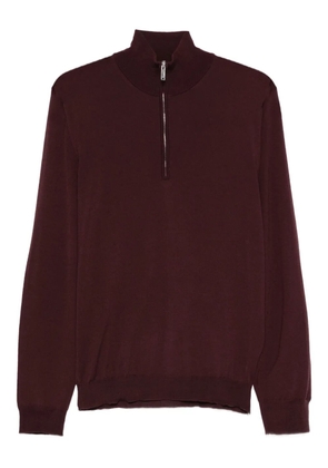 Zanone half-zip polo shirt - Red