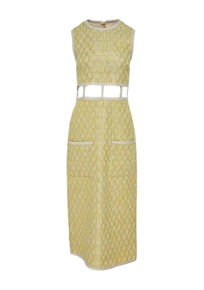 Alexis Renee cut-out tweed midi dress - Gold
