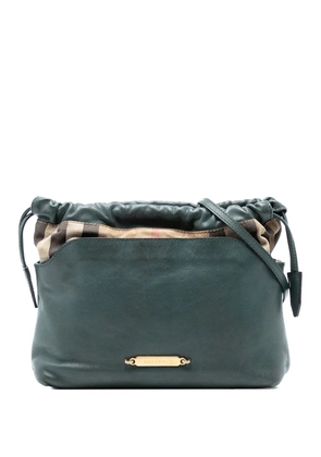 Burberry Pre-Owned 2000-2017 House Check Canvas and Calfskin Little Crush crossbody bag - Green