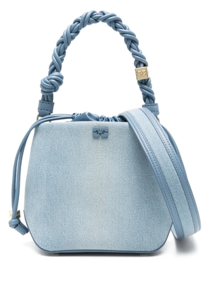 GANNI denim tote bag - 928 FADED DENIM BLUE