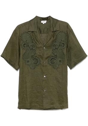 P.A.R.O.S.H. guipure lace-panel shirt - Green