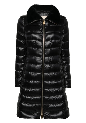 Herno faux-fur collar puffer coat - Black