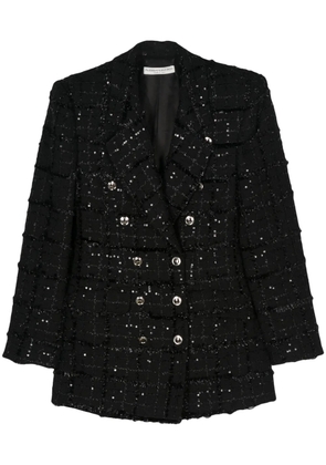 Alessandra Rich double-breasted tweed blazer - Black