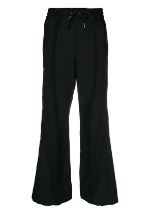 sacai stripe-detail straight-leg trousers - Black