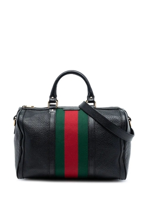 Gucci Pre-Owned 2016-2025 Calfskin Web Joy Boston Bag satchel - Black