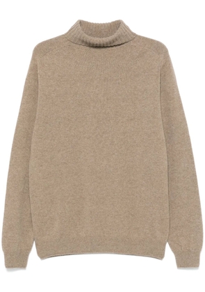 Sunspel lambs-wool turtleneck sweater - Brown