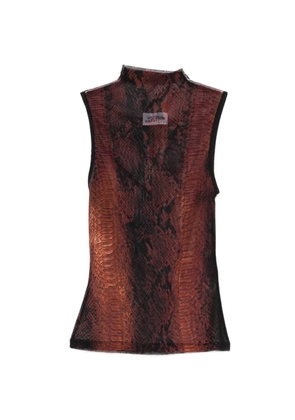 Jean Paul Gaultier animal-print top - Brown