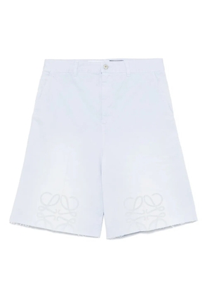 LOEWE debossed-Anagram shorts - Blue
