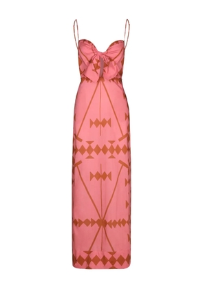 Johanna Ortiz Llovizna geometric maxi dress - Pink