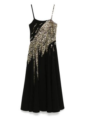 Loulou bead-embellished midi dress - Black