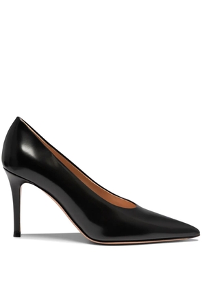 Gianvito Rossi 85mm pointed-toe leather pumps - Black