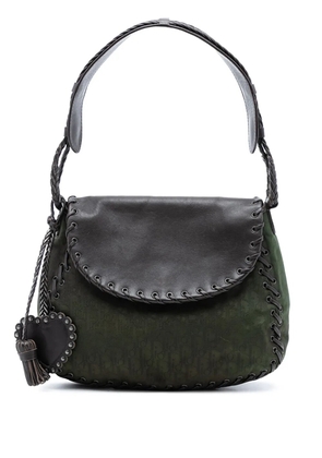Christian Dior Pre-Owned 2007 Diorissimo Trotter Canvas and Leather Ethnic Flap shoulder bag - Green