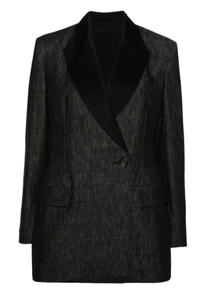 Brunello Cucinelli double-breasted denim blazer - Black