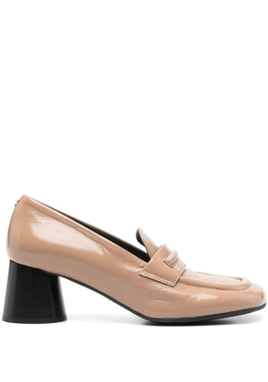 Halmanera 60mm patent-finish pumps - Brown