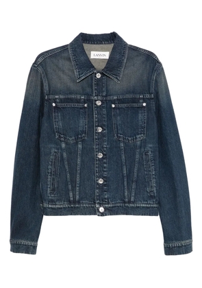 Lanvin logo-patch jacket - Blue