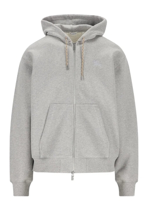 Burberry check-detail hoodie - Grey