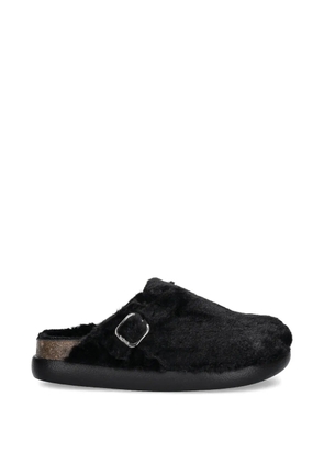 Scholl buckle detail slippers - Black