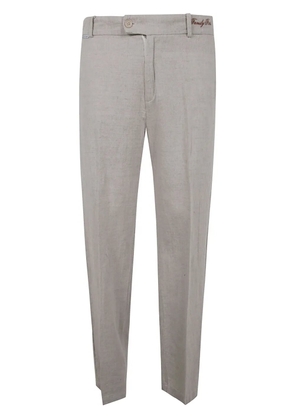 Family First logo-embroidered trousers - Neutrals