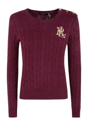 Lauren Ralph Lauren button-trim logo-detail sweater - Red