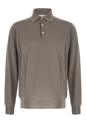 Lardini long-sleeve knitted polo shirt - Neutrals