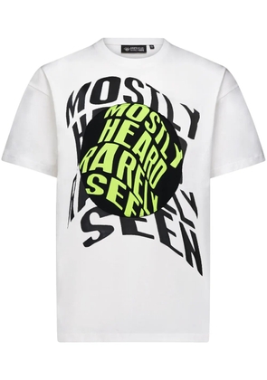Mostly Heard Rarely Seen logo-print cotton T-shirt - White