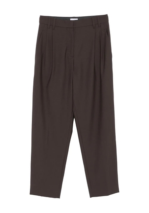 Brunello Cucinelli pleated wool straight trousers - Brown