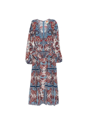 FARM Rio Paisley Scarf tie-waist maxi dress - Blue