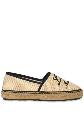Love Moschino logo-embroidered espadrilles - Neutrals