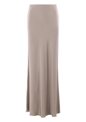Brunello Cucinelli satin mermaid skirt - Neutrals