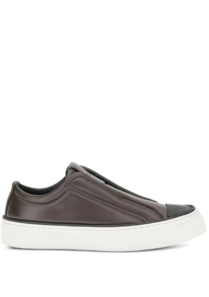 Brunello Cucinelli Monili-chain slip-on sneakers - Brown