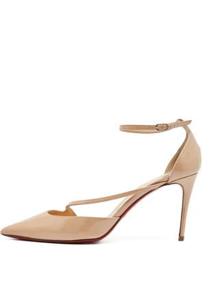 Christian Louboutin Pre-Owned Fliketta pointed-toe ankle-strap pumps - Neutrals