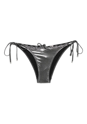 Agent Provocateur embellished tie-side bikini bottom - Silver