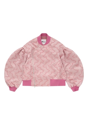 Noir Kei Ninomiya floral pattern satin jacket - Pink