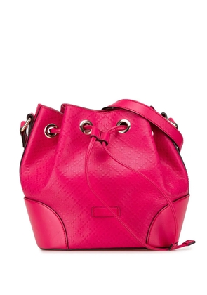 Gucci Pre-Owned 2000-2015 Diamante Leather Bright bucket bag - Pink