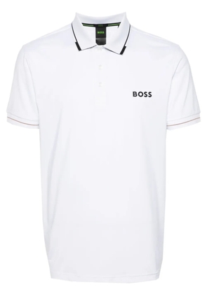 BOSS logo-print polo shirt - White