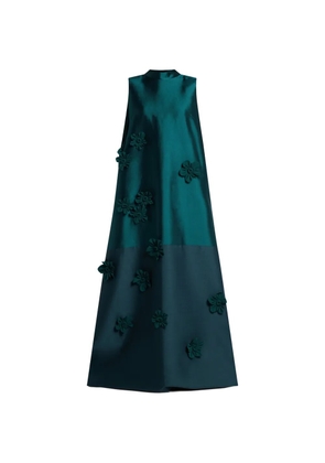 Greta Constantine floral appliqué dress - Green