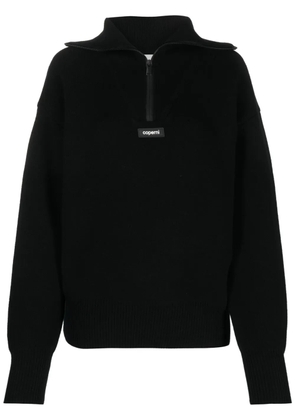 Coperni logo patch half-zip jumper - Black