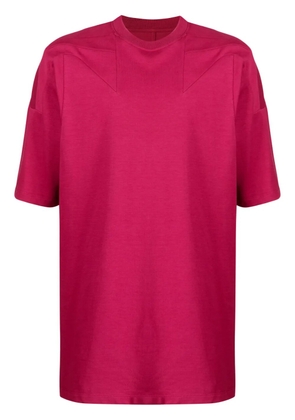 Rick Owens seam-detail short-sleeved cotton T-shirt - Purple