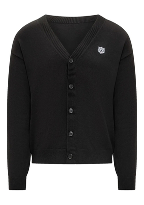 Kenzo Happy Tiger-embroidered cardigan - Black