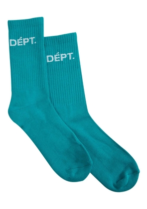 GALLERY DEPT. logo-jacquard socks - Blue