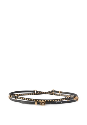 PINKO eyelet stud leather belt - Black