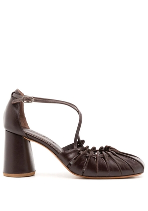 Sarah Chofakian 65mm Lee leather pumps - Brown