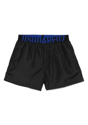 DSQUARED2 logo-waistband swim shorts - Black