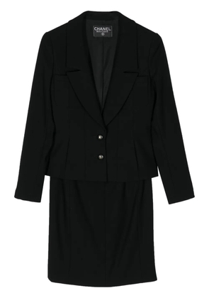 CHANEL Pre-Owned 1990s CC wool skirt suit - Black