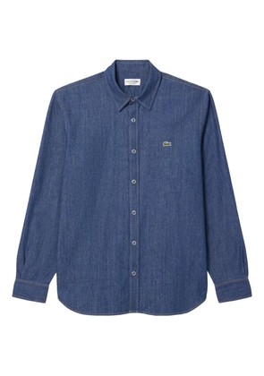 Lacoste logo-appliqué denim shirt - Blue